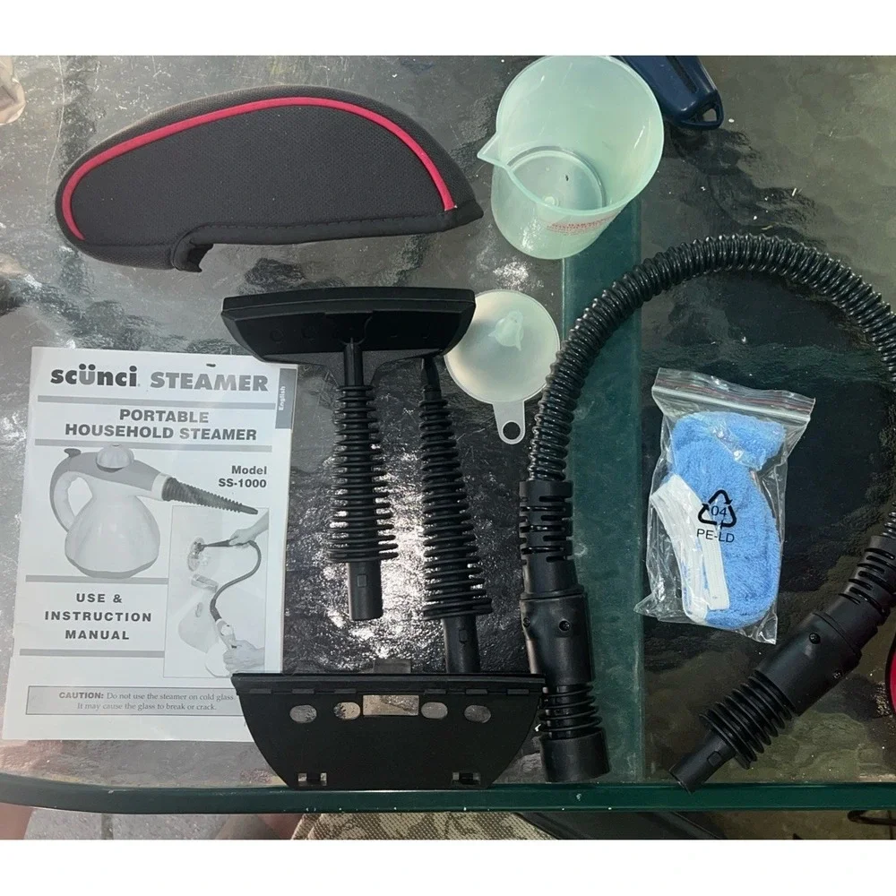 SCUNCI Steamer SS1000 w/Accessories & Bag Household Steam Cleaner Tested & Works